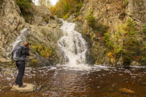 Waterval voor de lens - foto: Jan Depelseneer